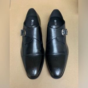 GM GOLAIMEN Men's Monk Strap Dress Shoes Black New In Box